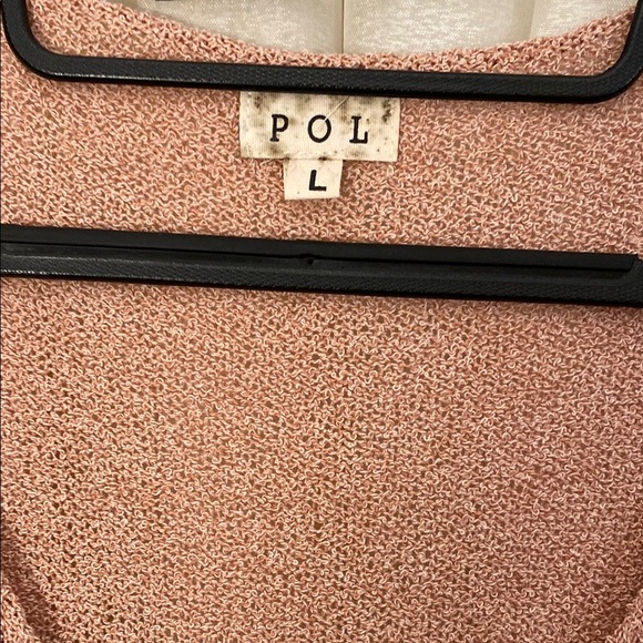 ‼️POL‼️Pink V-Neck Summer Sweater with exposed seams NWOT - Picture 2 of 5